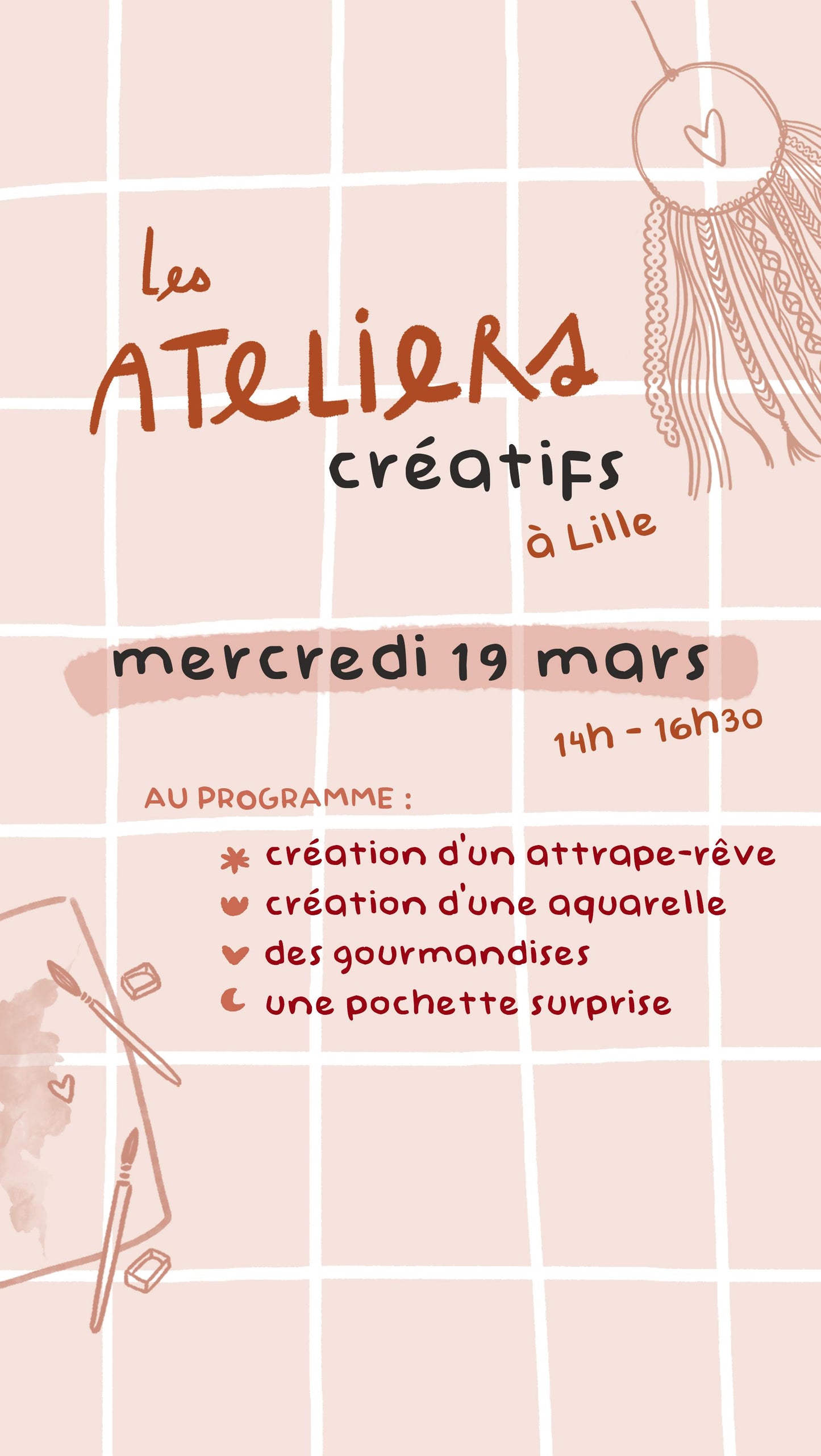 ❤️ Atelier créatif pour adultes et enfants à partir de 10 ans